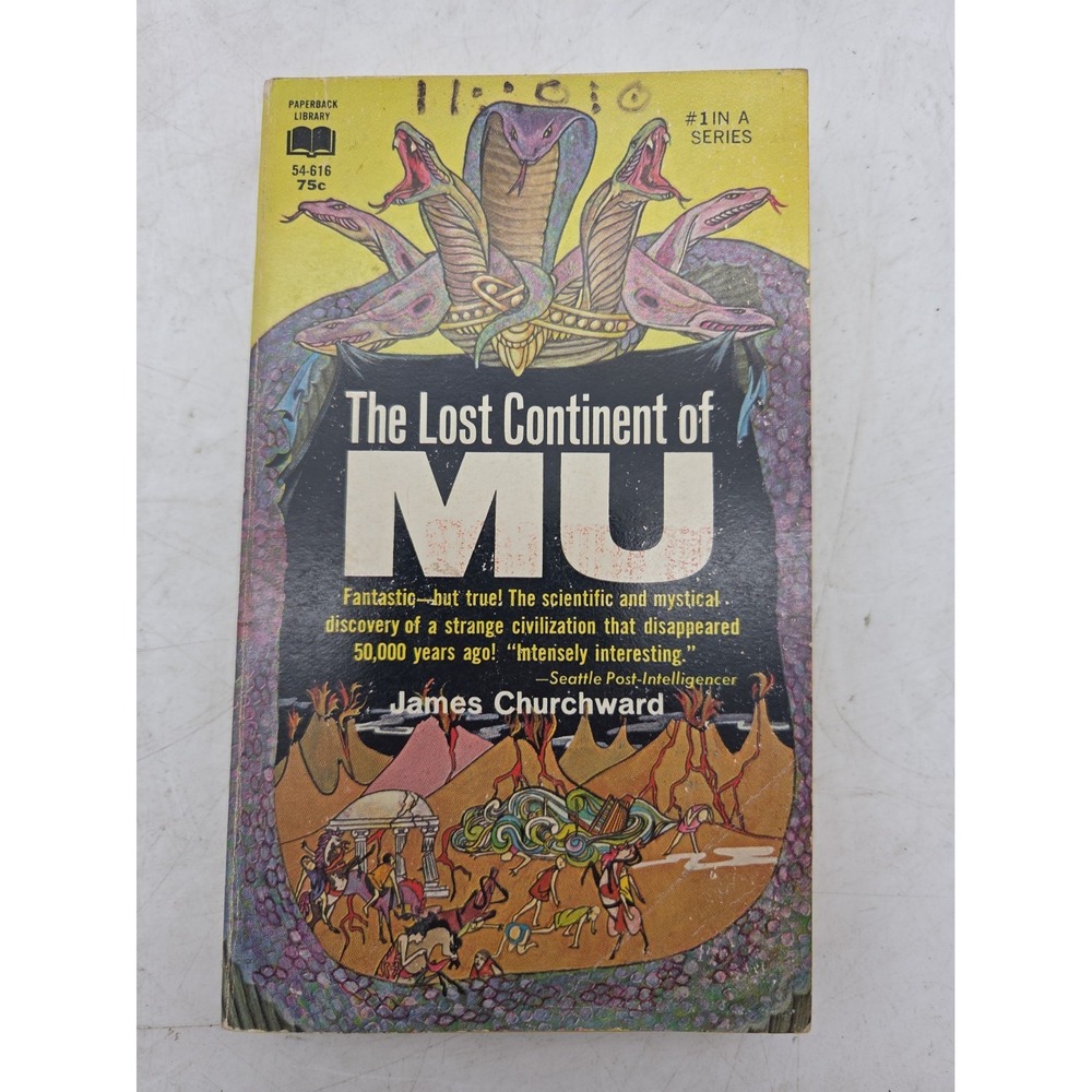 The Lost Continent of MU James Churchward, #6, 1970 Paperback Library 54-616